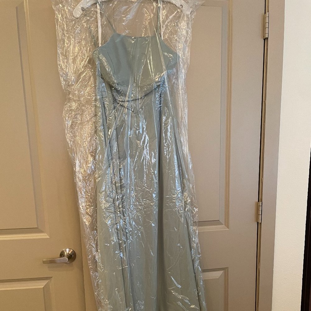 Dusty Sage Green Bridesmaid Dress Size 8 - David's Bridal